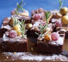 Give the gift of brownies, literally, with these frosted brownies. Christmas Brownie Recipes Bbc Good Food