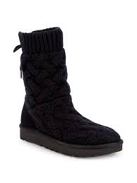 Shop boot boots knit at target.com. Ugg Synthetic Isla Knit Sweater Boots In Black Lyst