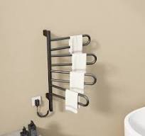 Arvia Series 17" x 31" Electric Towel Rack – 180° Rotating Loop Bars, Smart  Touch, Plug-in/Hardwired in Black