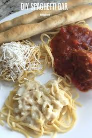Spaghetti Bar At Home Recipe Beef Recipes Spaghetti Cooking