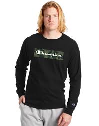 Classic Jersey Long Sleeve Tee Camo Script Logo