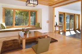 The Living Room Was Built With A Heated Sunken Floor And Japanese Kotatsu Table The Japanese Style Living Room With House Elements Living Room Under The Table