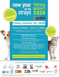 The 15 best places with trivia in st louis · 1. Stray Rescue Of St Louis 2021 New Year For The Strays Virtual Trivia Night Fundraising Event