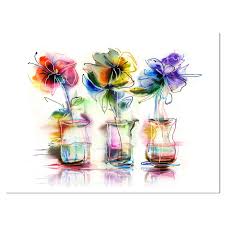 80% off a hand made oil painting reproduction of flowers in a glass vase, one of the most famous paintings by john constable. Ebern Designs Abstract Flowers In Glass Vases Painting Print On Wrapped Canvas Reviews Wayfair