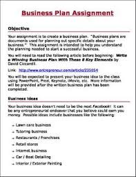 Business Plan Assignment Word Doc Business Planning How To Plan Presentation Rubric