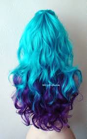 Deep Purple Teal Blue Ombre Wig Curly Hair Purple Blue Etsy Curly Hair Styles Hair Styles Pretty Hair Color