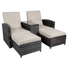 Antigua Rattan Wicker Reclining Sun Lounger Companion Chair Garden Furniture Set Lounge Chair Outdoor Discount Outdoor Furniture Used Outdoor Furniture