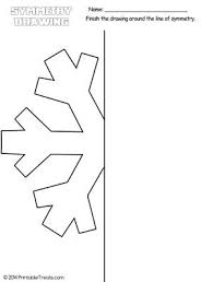 Snowflake Symmetry Drawing Worksheet Symmetry Elementary School Craft Art Lessons Elementary
