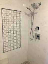 The more polished your stone, the better it repels water. Bathroom Gallery The Cabinet Cove