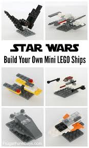 Build Your Own Lego Mini Star Wars Ships Frugal Fun For Boys And Girls Activites De Lego Projets De Lego Idee Construction Lego