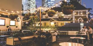 Guests have access to the rooftop garden with panoramic city views. Rooftop Garden Bar Brisbane City The Weekend Edition