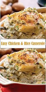 Easy Chicken And Rice Casserole Loka Recipes Easy Chicken And Rice Chicken Recipes Casserole Shredded Chicken Recipes