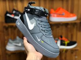 Nike Air Force 1 07 Mid Lv8 Wolf Grey Black White 804609 105 Mens Casual Shoes Sneakers Men Fashion Mens Casual Shoes Casual Shoes