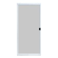 Unique Home Designs 36 In X 80 In Adjustable Fit White Metal Sliding Patio Screen Door Ispm500036wht The Patio Screen Door Unique House Design Screen Door