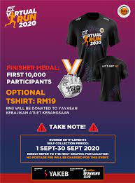 Finisher medal will be sent out upon receipt. Fit Malaysia Virtual Run 2020 Jomrun Run Rewarded