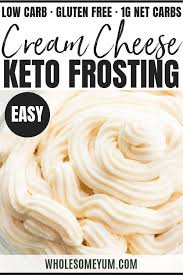 Low Carb Keto Cream Cheese Frosting Without Powdered Sugar Do You Know How To Make Cream Frosting Without Powdered Sugar Keto Cream Low Carb Recipes Dessert