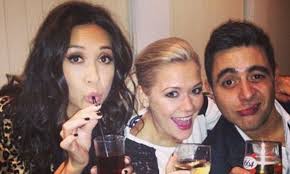 Myleene Klass and Noel Sullivan reunite with Hear'Say bandmate Suzanne Shaw  to root her