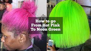 Hot pink purple & lime green 100% cashmere fringed scarf made in scotland. How To Go From Hot Pink To Neon Green How To Remove Pink Hair Dye Lime Green Hair Tutorial Youtube