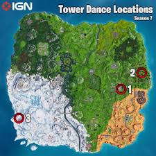 Fortnite Week 5 Challenges Tower Locations And Battle Star Map Fortnite Season 7 Battle Star