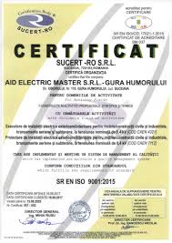 Raspunsul oferit este in concordanta cu legislatia in vigoare la data de 22 mar 2015. Despre Sc Aid Electric Master Srl CertificÄƒri Si Atestate