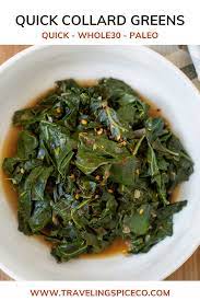 Quick Collard Greens Recipe Collard Greens Greens Recipe Whole30 Side Dishes