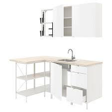 Enhet Corner Kitchen White High Gloss White Ikea Ireland Ikea Kitchen Solutions Ikea Uk