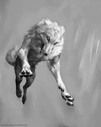 Jump By Kipine Dog White Wolf Monster Beast Creature Animal Create Your Own Roleplaying Game Material W Rpg Bard Www Rpgbar Canine Art Dog Art Wolf Drawing