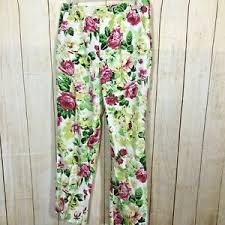 Details About Oilily Womens Ankle Floral Pants Size M 8 38 Blend Ltwt Summer Casual 32b