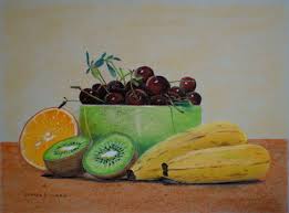 How To Draw Fruit How To Draw Cherries How To Draw Oranges How To Draw Bananas Pastel Still Life Tutorial Art Art Classes Art Lessons Online Art Lessons Still Life Fruit
