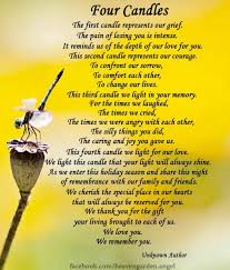 In Memory Poems Four Candles Heavens Garden Memorial Poems Grief Poems Funeral Poems