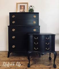 Lots Of Black Painted Furniture In 2020 Black Painted Furniture Black Chalk Paint Furniture Paint Dresser Diy