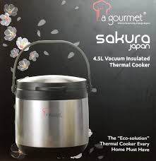 I like the fact that you don't need to plug it into electricity or gas. La Gourmet 3l 4 5l Sakura Thermal Cooker Lazada Singapore