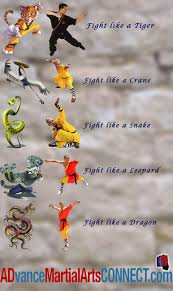 The Five Animal Styles Of Kung Fu Have Different Characteristics That Provide The Practition Kung Fu Martial Arts Martial Arts Quotes Self Defense Martial Arts