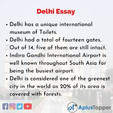 The basic purpose is to make recorded speech contain more words in a given time, yet still be understandable. Essay On Delhi Delhi Essay For Students And Children In English A Plus Topper