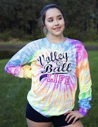 Black And White Tie Dye Long Sleeve Shirt Volleyball Life Tie Dye Long Sleeve Shirt Volleyball Outfits Volleyball T Shirt Designs Volleyball Designs