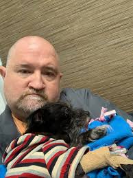 Brodie is not happy with the vet 😂