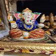 White metal lord Ganesha statue