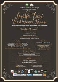 Check spelling or type a new query. Lomba Tari Tradisional Kreasi Nasional Tingkat Nasional Eventmalang