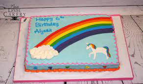 Conjured up by ct's cooks, the colorful rainbow cake features pound cake topped with a creamy spread and fresh fruit. Rainbow Unicorn Sheet Cake Diy Unicorn Cake Unicorn Birthday Cake Rainbow Birthday Cake