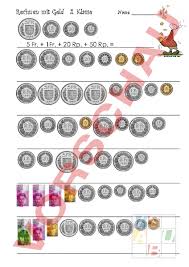 Obwohl uns die neuen rahmenpläne angesichts der zum teil enormen leistungsunterschiede in den klassen mehr spielraum zugestehen, halten vor allem die schulbuchverlage an der tradition mit den zahlenräumen. Arbeitsblatt Geld 3 Mathematik Sachrechnen Grossen