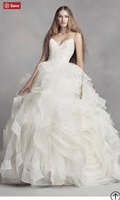 Vera Wang White Vw351371 Organza Rosette Wedding Dress