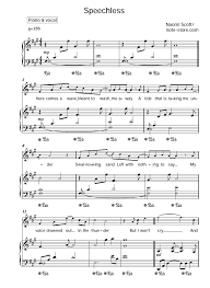 Naomi Scott Speechless Full From Aladdin 2019 Sheet Music For Piano Pdf Piano Vocal Sheet Music Song Notes Piano Sheet Music