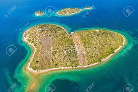 Use them in commercial designs under lifetime, perpetual & worldwide rights. Beautiful Heart Shaped Island Of Galesnjak Near Zadar In Dalmatia Stock Photo Picture And Royalty Free Image Image 131811874