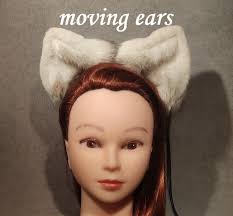 Movable Cat Ears "cutefurears" Made of Faux Fur
