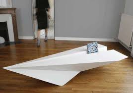 Obviously, it is an excellent surprise for a pilot or for designing an aviator man cave. Flight Inspired Furniture Lorraine Brennan Paper Plane Coffee Table