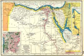 egypt inset cairo suez canal harmsworth 1920 old vintage map plan chart