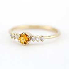 Delicate Diamond Ring Engagement Ring Anniversary Ring Minimalist Ring Simple Ring Modern Ring Citrine And Diamond Ring Delicate Diamond Ring Minimalist Engagement Ring Simple Diamond Ring
