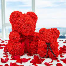Red Teddy Bear Rose Flower 40cm Giant Bear Toy Valentine Gifts Valentines Love Anniversary