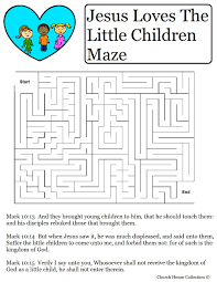 Jesus Loves The Little Children Maze For Valentine S Day Kids Sunday School Lessons Sunday School Kids Sunday School Lessons
