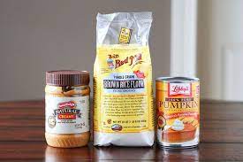 3 Ingredient Peanut Butter Pumpkin Dog Treats Homemade Dog Treats Recipe Homemade Dog Food Pumpkin Dog Treats Dog Food Recipes